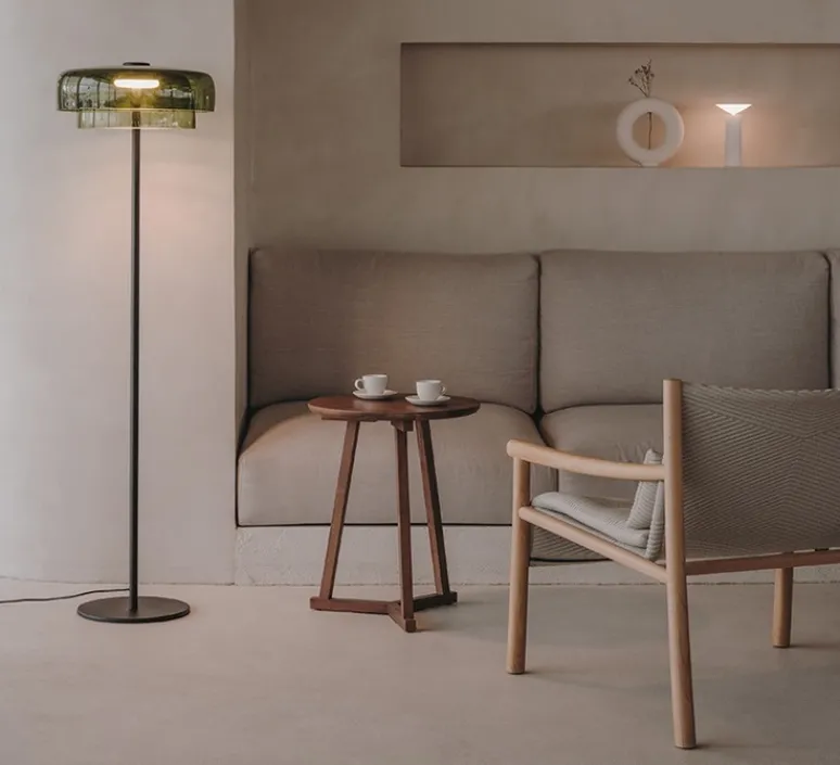 Lampadaire*LEDS C4 Lampadaire, Levels, 2 bodies, , LED, dim, 2700-3000-4000K, 750 lm, Ø42cm, H145cm - Vert