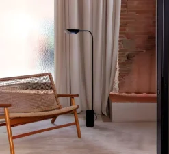 Lampadaire, Liggera, noir, L12cm, H138,38cm - Faro