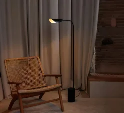 Lampadaire, Liggera, noir, L12cm, H138,38cm - Faro