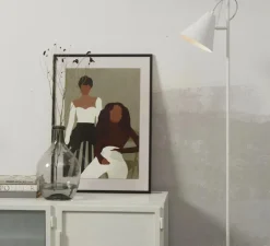 Lampadaire, Lisbon, blanc, Ø25cm, H152cm - Good&Mojo