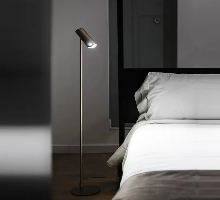 Lampadaire, liseuse, LINK, bronze, L20cm, H110cm - Faro