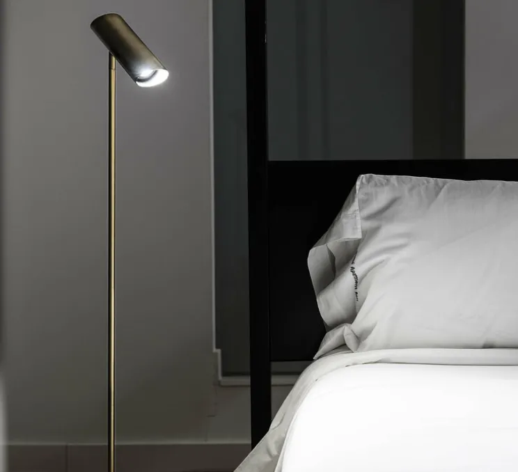 Lampadaire, liseuse, LINK, bronze, L20cm, H110cm - Faro