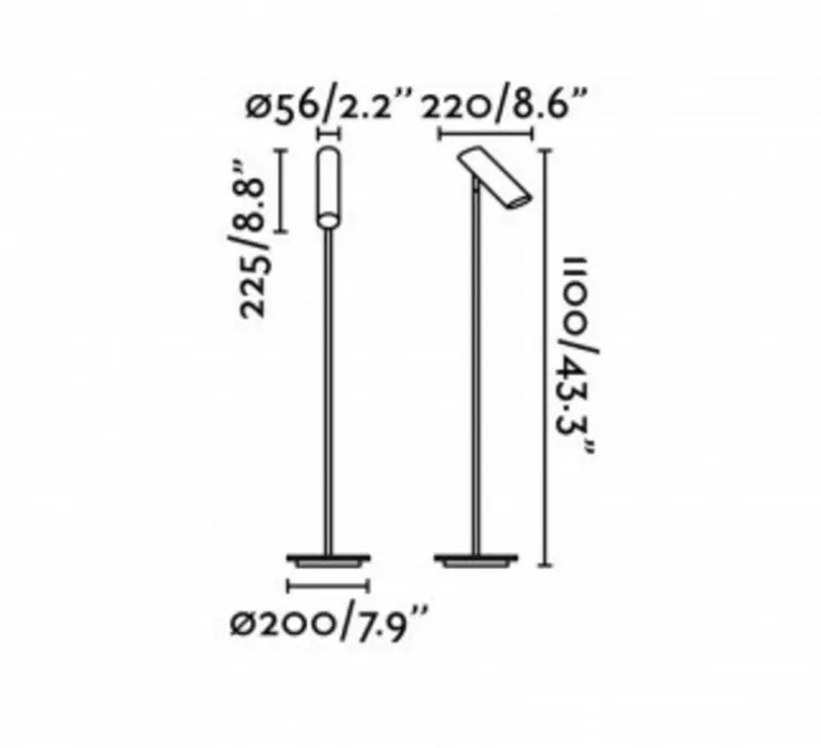Lampadaire, liseuse, LINK, bronze, L20cm, H110cm - Faro