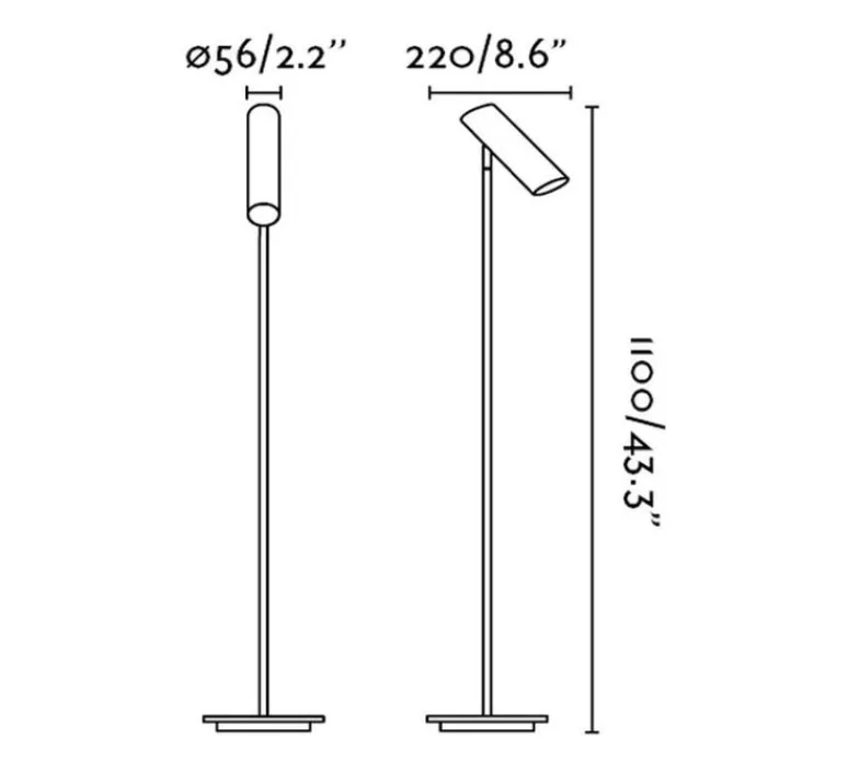 Lampadaire*Faro Lampadaire, liseuse, Link, , LED, Ø20cm, H110cm - noir