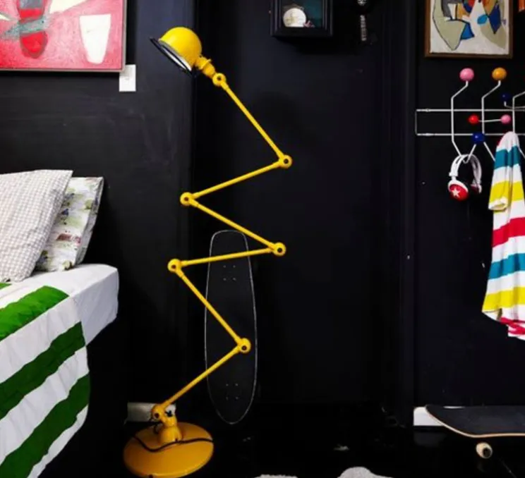 Lampadaire, Loft D9406, 6 bras, moutarde, L240cm, H240cm - Jieldé