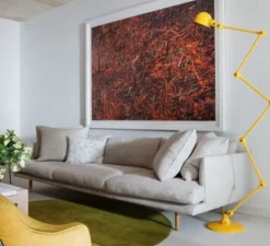 Lampadaire, Loft D9406, 6 bras, moutarde, L240cm, H240cm - Jieldé