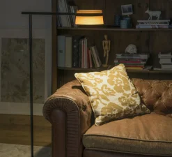 Lampadaire*Faro Lampadaire, LOOP, , LED, L65cm, H125cm - bois, noir