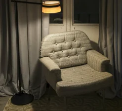 Lampadaire*Faro Lampadaire, LOOP, , LED, L65cm, H125cm - bois, noir