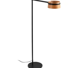 Lampadaire*Faro Lampadaire, LOOP, , LED, L65cm, H125cm - bois, noir