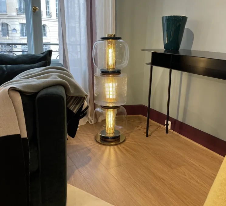 Lampadaire, Loulou 3 modules, Bleu minuit, Ø34cm, H101cm - Sarah Lavoine