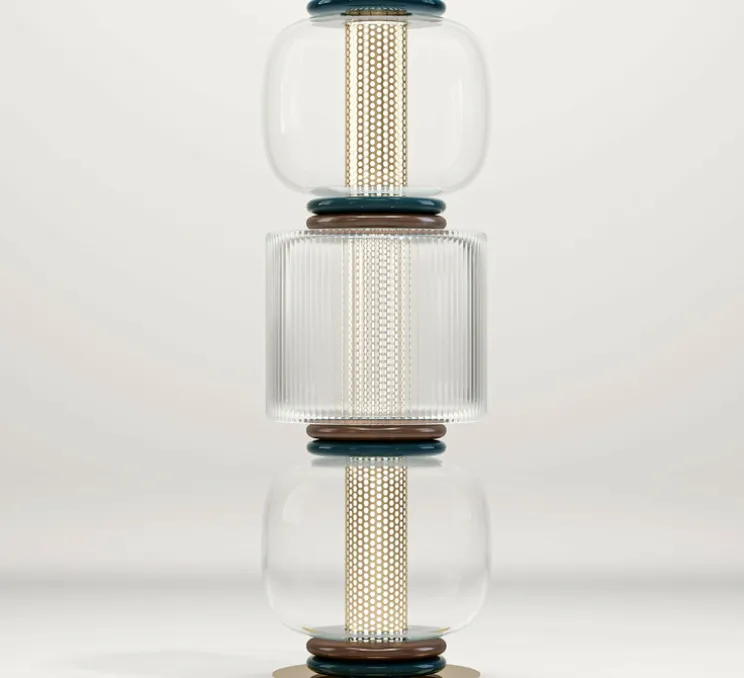 Lampadaire, Loulou 3 modules, Bleu minuit, Ø34cm, H101cm - Sarah Lavoine