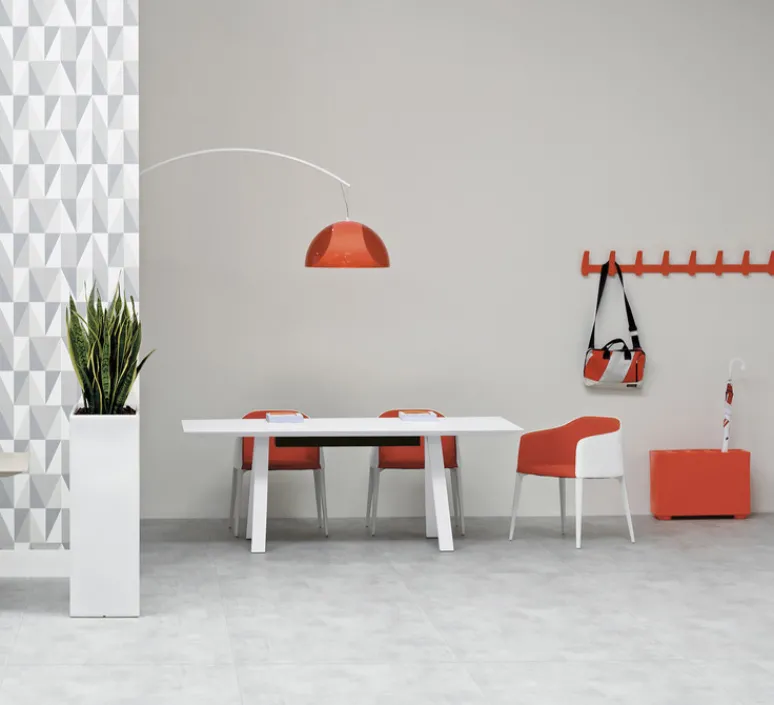 Lampadaire*Pedrali Lampadaire, L002T/BA, , Ø52cm, H235cm - rouge, blanc