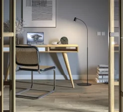 Lampadaire*Lumen Center Italia Lampadaire, Luxsi Reading, , LED, 2700K, 1400 lm, Ø33cm, H161cm - Noir