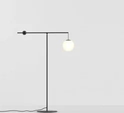 Lampadaire*Luceplan Lampadaire, Malamata, , dim, orientable 360°, Ø96cm, H150cm - noir