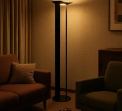 Lampadaire, MCP, noir mat, LED, dim, 3000k, 3120 lm, L35cm, H183cm - Lumen Center Italia