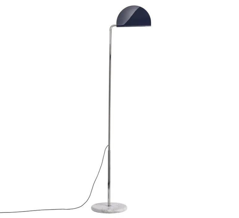 Lampadaire*DCW éditions Paris Lampadaire, Mezzaluna, , LED, dim, 3000K, 6000 lm, L33cm, H2210cm - bleu pétrole