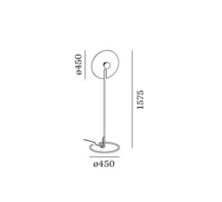 Lampadaire*Wever&Ducré Lampadaire, Mirro floor 2.0, , Ø45cm, H157,5cm - chrome