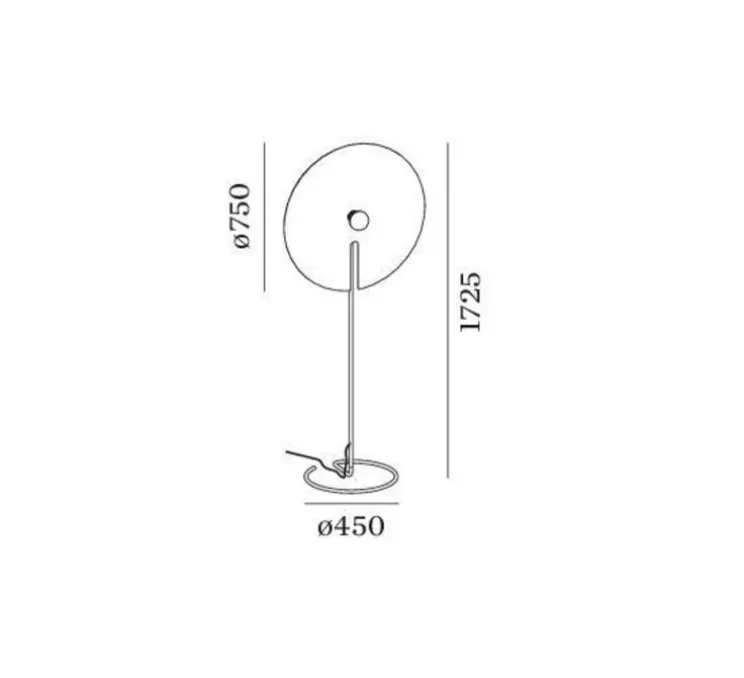 Lampadaire, Mirro floor 3.0, or, L75cm, H172,5cm - Wever&Ducré