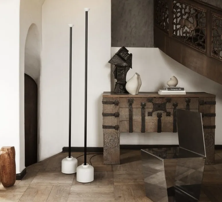 Lampadaire*Astep Lampadaire, Model 1095-3, , LED, 2700K, 1650 lm, Ø20cm, H200cm - gris ardoise