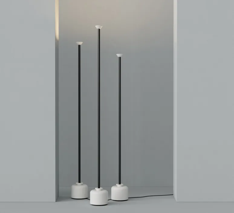 Lampadaire*Astep Lampadaire, Model 1095-3, , LED, 2700K, 1650 lm, Ø20cm, H200cm - gris ardoise