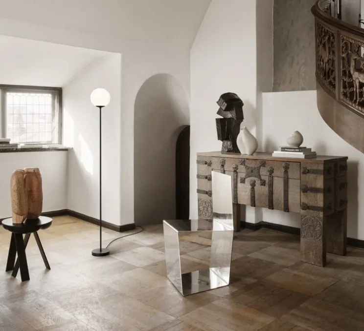 Lampadaire, Model 1081, noir, Ø20cm, H168cm - Astep