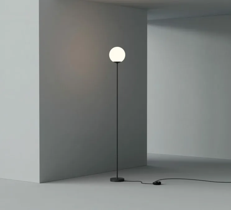 Lampadaire, Model 1081, noir, Ø20cm, H168cm - Astep