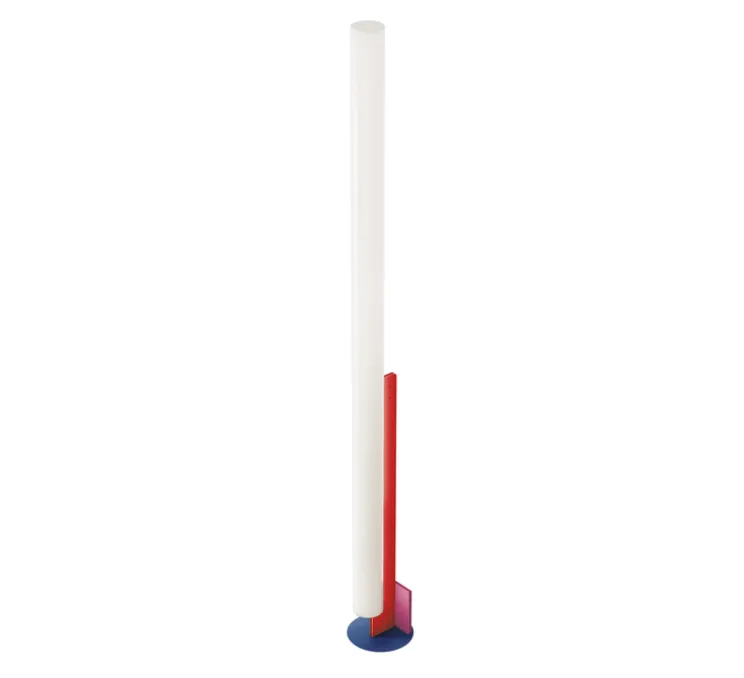 Lampadaire, Model-T, rouge brillant, LED, dim, 2700K, 6600 lm, Ø23cm, H185cm - KDLN