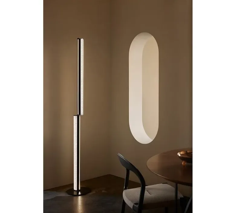 Lampadaire*Slamp Lampadaire, Modula Twisted, blanc & noir, Ø10cm, H194cm - blanc & noir