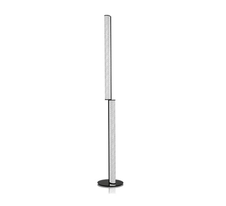 Lampadaire*Slamp Lampadaire, Modula Twisted, blanc & noir, Ø10cm, H194cm - blanc & noir