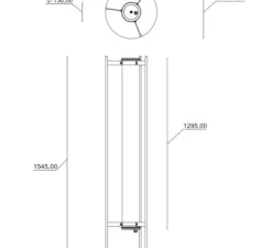 Lampadaire, Monceau, coal et petrol, IP67, L13cm, H154,5cm - Sammode