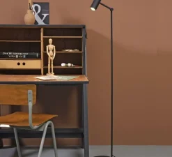 Lampadaire, montreux, noir, Ø22cm, H134cm - It's about Romi