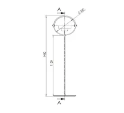 Lampadaire*Gubi Lampadaire, Multi-Lite, , Ø36cm, H148cm - chrome