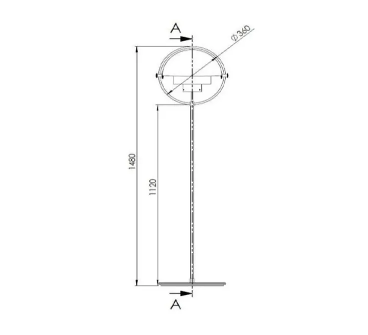 Lampadaire, Multi-Lite, laiton, Ø36cm, H148cm - Gubi