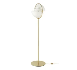 Lampadaire*Gubi Lampadaire, Multi-Lite, , Ø38,9cm, H148cm - laiton et blanc semi matt