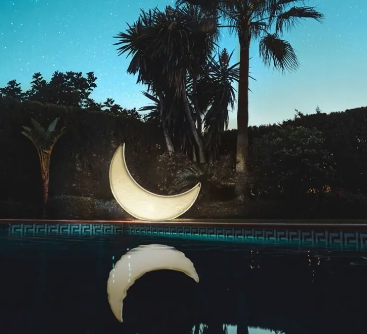 Lampadaire, My Moon, blanc, IP44, L44cm, H122cm - Seletti