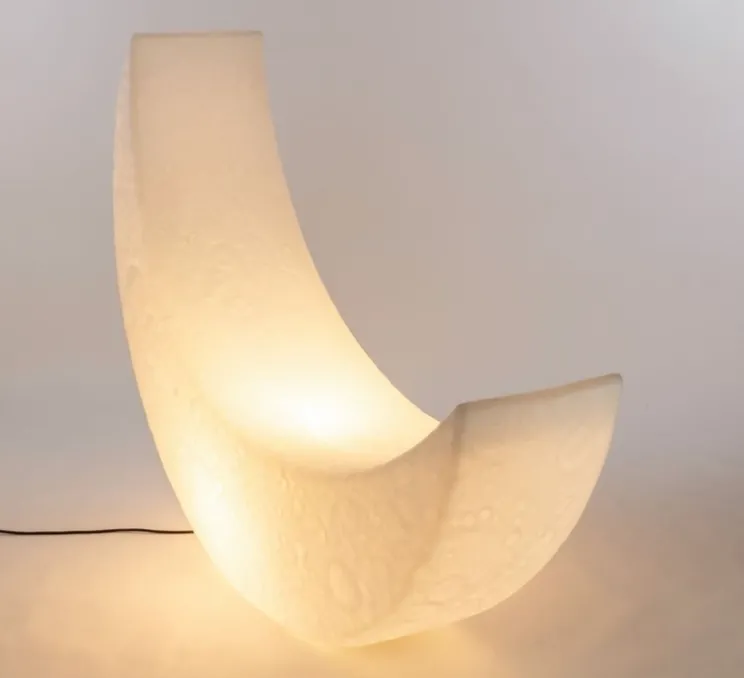 Lampadaire, My Moon, blanc, IP44, L44cm, H122cm - Seletti