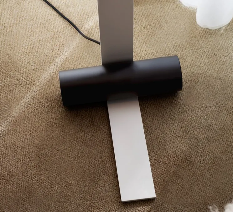 Lampadaire, Nastro 563.61, beige, noir texturé, IP40, LED, dim, 2700K, 1100 lm, L30cm, H145cm - Tooy