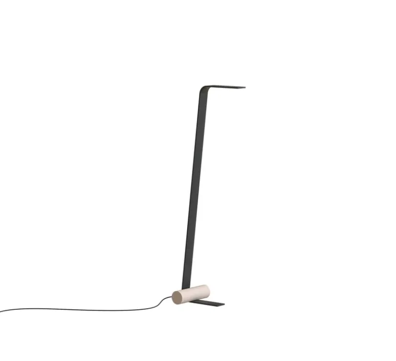 Lampadaire*Tooy Lampadaire, Nastro 563.61, , IP40, LED, dim, 2700K, 1100 lm, L30cm, H145cm - noir texturé, beige