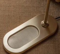 Lampadaire, occulo, laiton brossé, L15cm, H140cm - Bert Frank