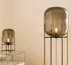 Lampadaire*Pulpo Lampadaire, Oda Big, , H140cm - verre fumé, gris