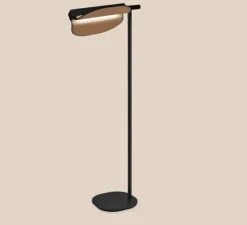 Lampadaire*LZF Lampadaire, Omma, , LED, dim, 3000K, 560 lm, L35cm, H114cm - blanc naturel, structure noire