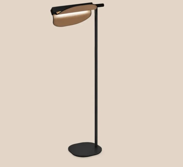 Lampadaire*LZF Lampadaire, Omma, , LED, dim, 3000K, 560 lm, L35cm, H114cm - blanc naturel, structure noire