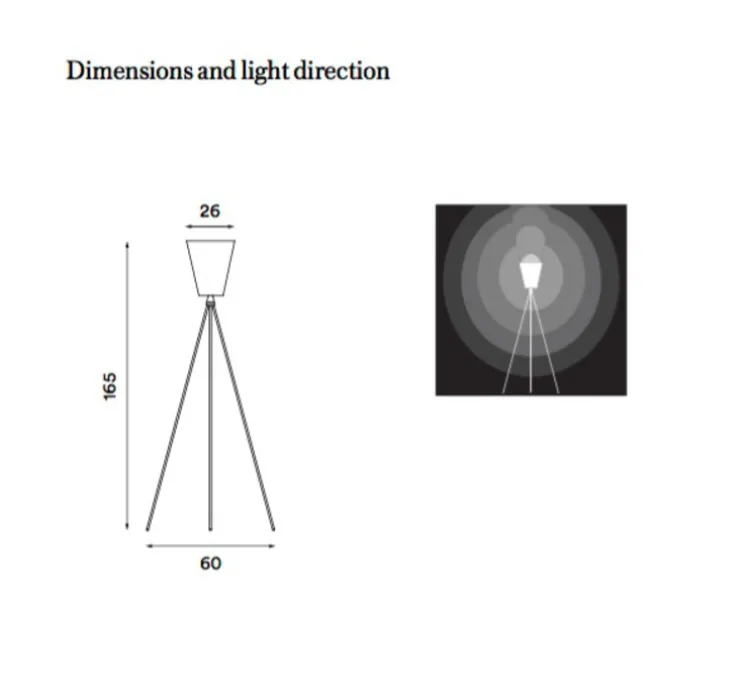 Lampadaire, Oslo Wood, beige, acier, H165cm - Northern