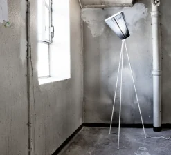 Lampadaire*Northern Lampadaire, Oslo Wood, , H165cm - bleu, blanc