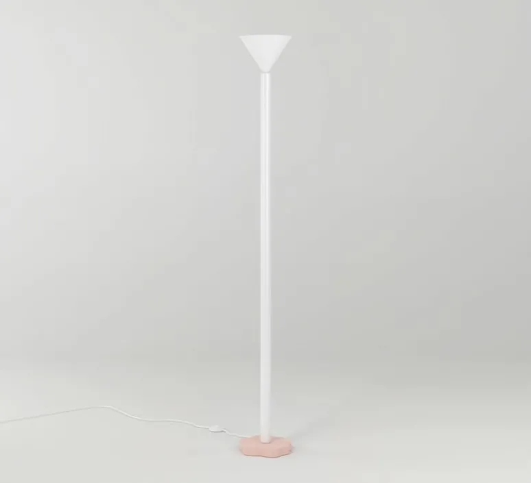 Lampadaire*Atelier Areti Lampadaire, Outlines, , L19,9cm, H159cm - rose, blanc