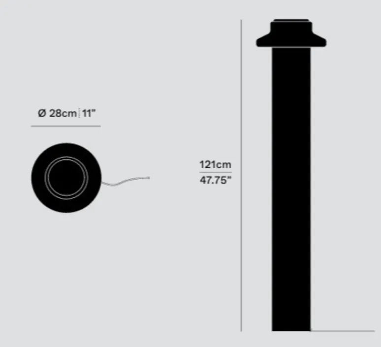 Lampadaire*A-N-D Lampadaire, Pace 28, vert d'eau, LED, dim, 1800-3000K, Ø28cm, H121cm - vert d'eau
