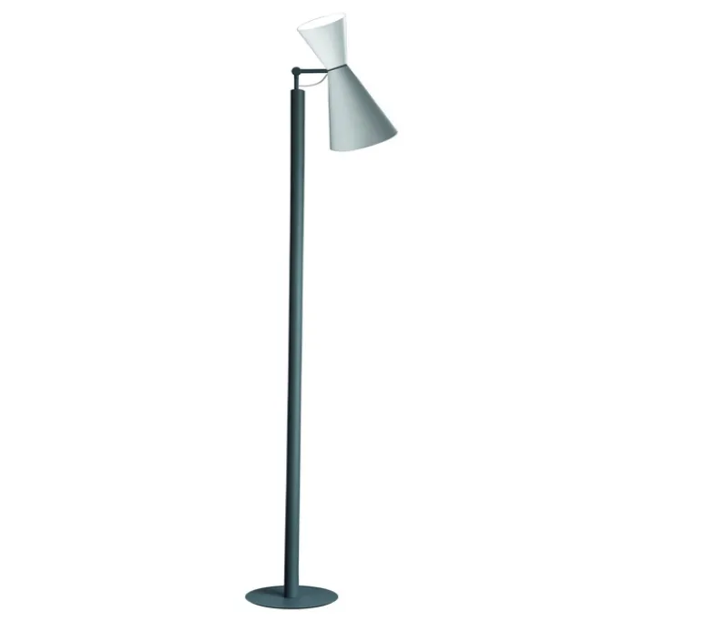 Lampadaire*Nemo Lighting Lampadaire, Parliament, , Ø26cm, H180cm - gris, blanc