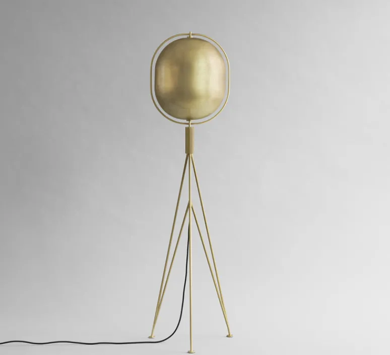 Lampadaire*101 Copenhagen Lampadaire, Pearl, , Ø35cm, H140cm - laiton