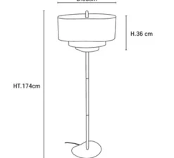 Lampadaire*Market Set Lampadaire, Pebble, , Ø58cm, H174cm - écru