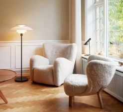 Lampadaire, PH 80, opal, noir, Ø55cm, H131,5cm - Louis Poulsen